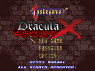 Castlevania - Dracula X - Evil Trevor Title Screen
